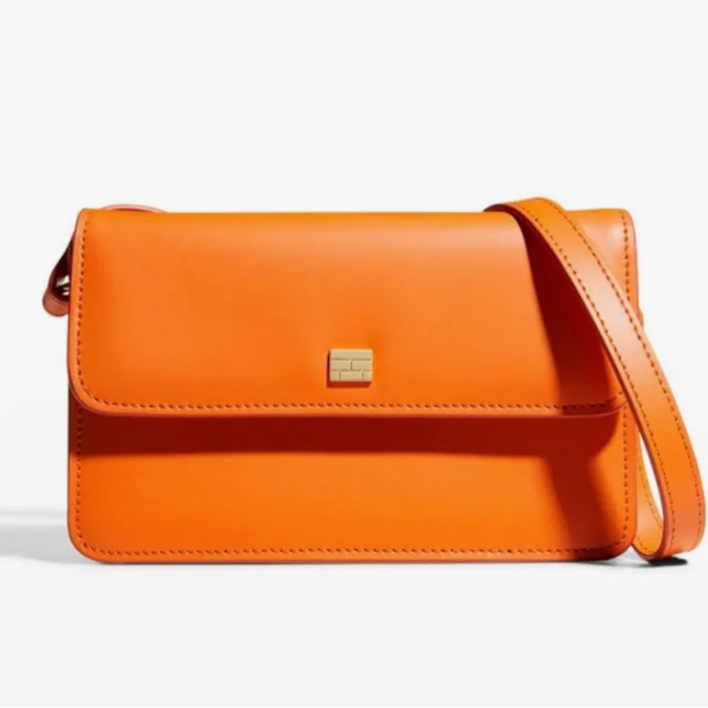 Frame Denim Vibrant Orange Crossbody Bag - Picture 8 of 8